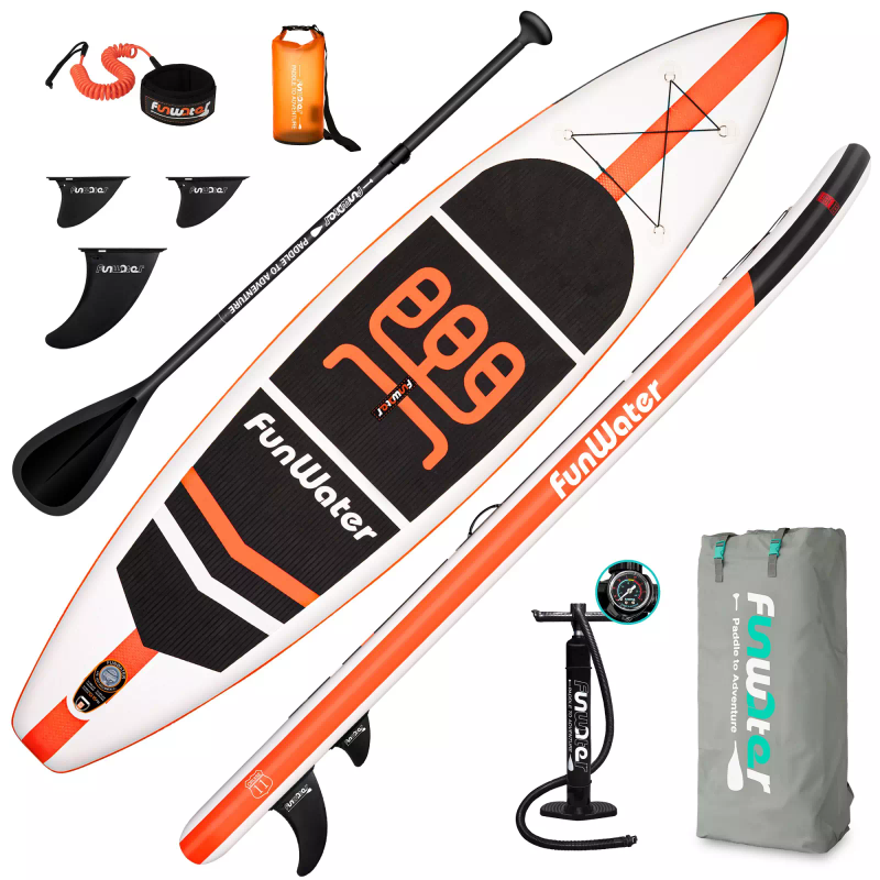 FunWater Pagaia SUP Regolabile 3 Pezzi In Alluminio - Galleggiante E Leggera, Da 165 A 215 Cm - Per Stand Up Paddle, Kayak, Canoa, Adatta A Principianti - 3
